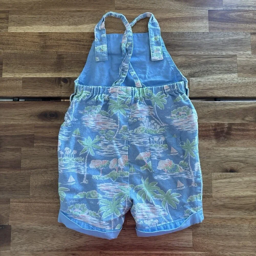 JANIE & JACK Tropical Print Shortall Baby Size 12-18‎ Month Resort Beach Island
